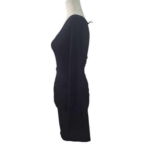 Rag & Bone Twist Ruched Navy Long Sleeve Bodycon Dress Size XS - Picture 4 of 9